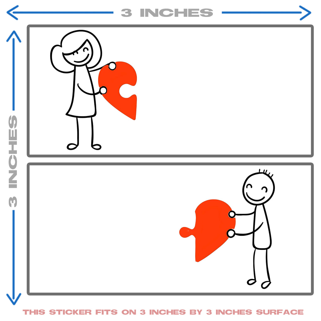 HALF HEART COUPLE'S HEAT PATCH