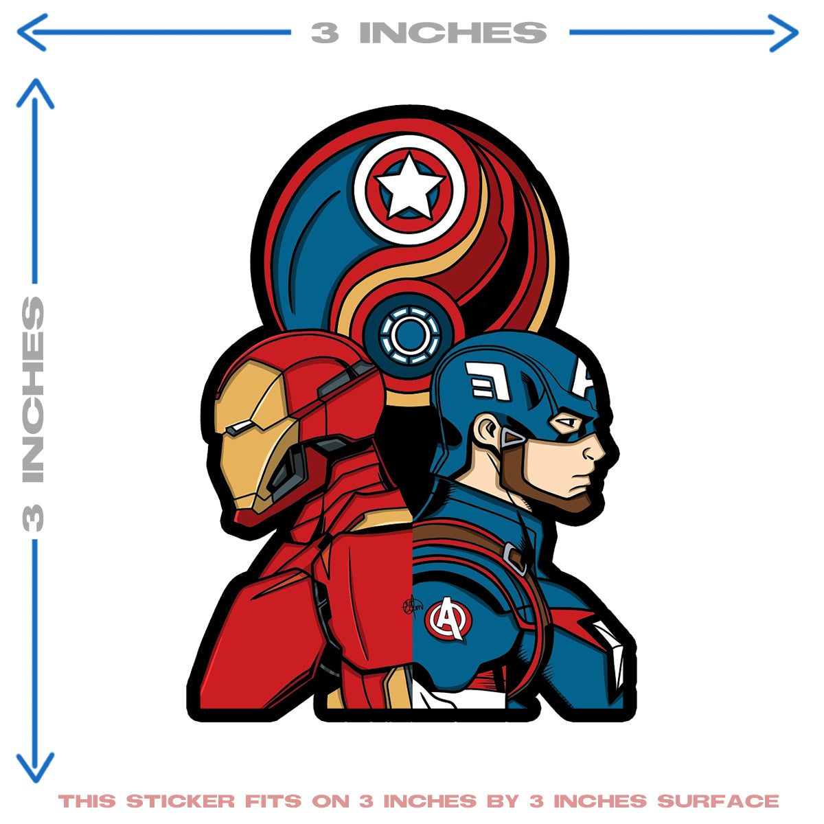IRON MAN & CAPTAIN AMERICA HEAT PATCH